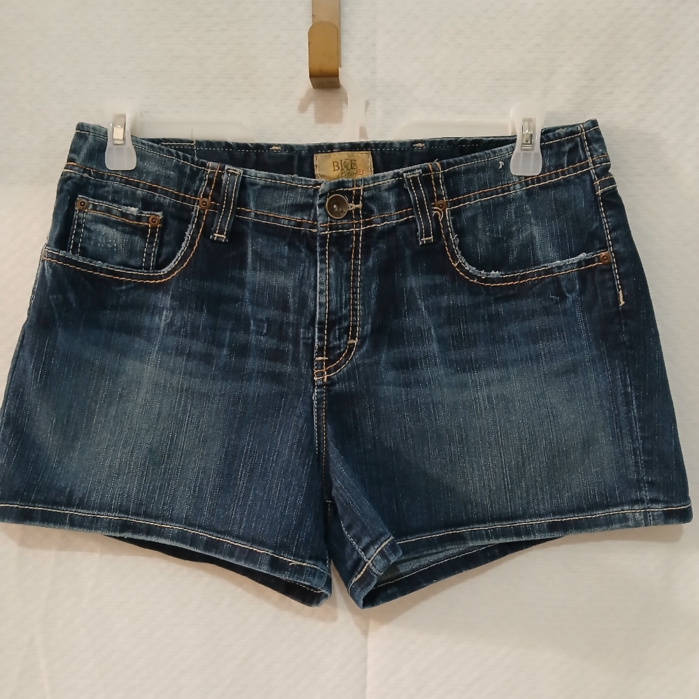 BKE Denim Shorts with Tan Accents